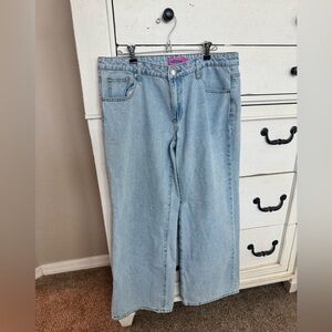 Edikted Light Blue Straight Leg Jeans